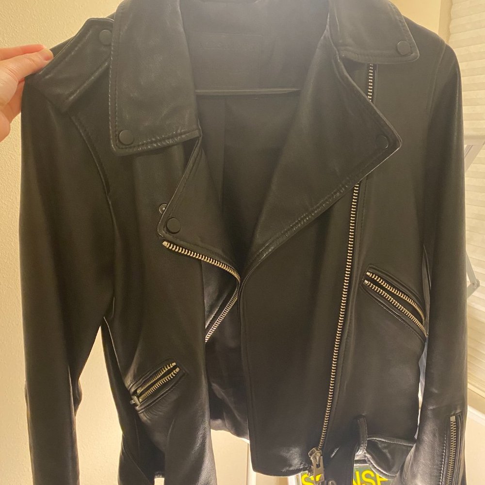 All Saints Black Leather Jacket - Picture 5 of 5